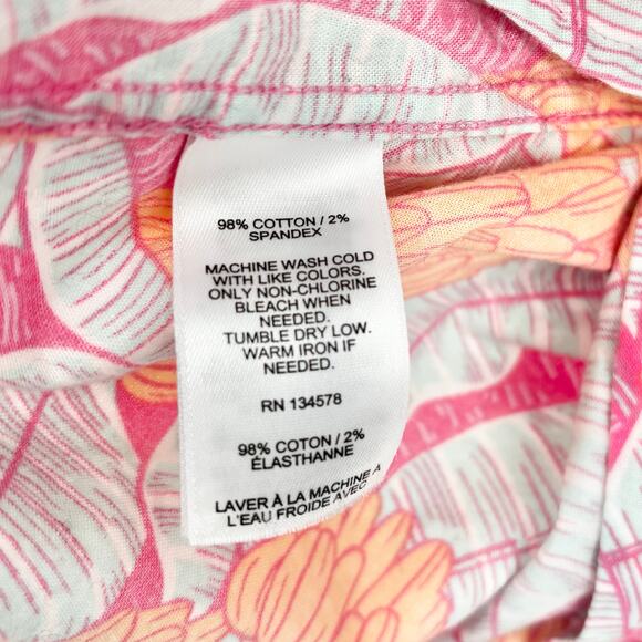 Vineyard Vines Stretch Cotton Short-Sleeve Banana Tropical Shirt Size M - Picture 5 of 5